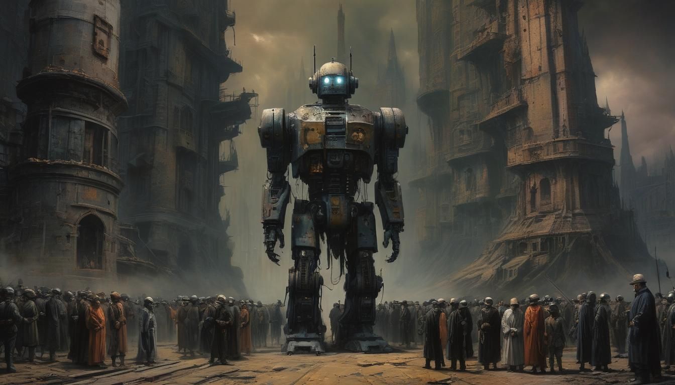 Epic Eerie Surreal Gothic Robot Masterpiece