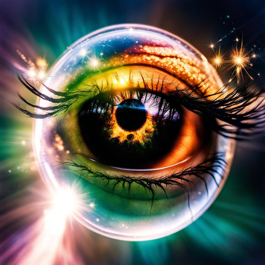 Dragon's Eye Planetary Collision Macro Photograph