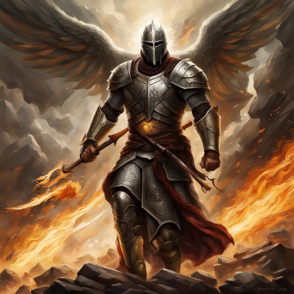 Armored Spirit Ascending Through Flames