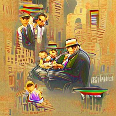 Godfather in Neon Pixel Art Style