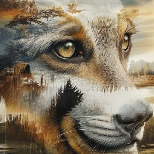 Basset Hound Exploring Villages as Fine Art Photography