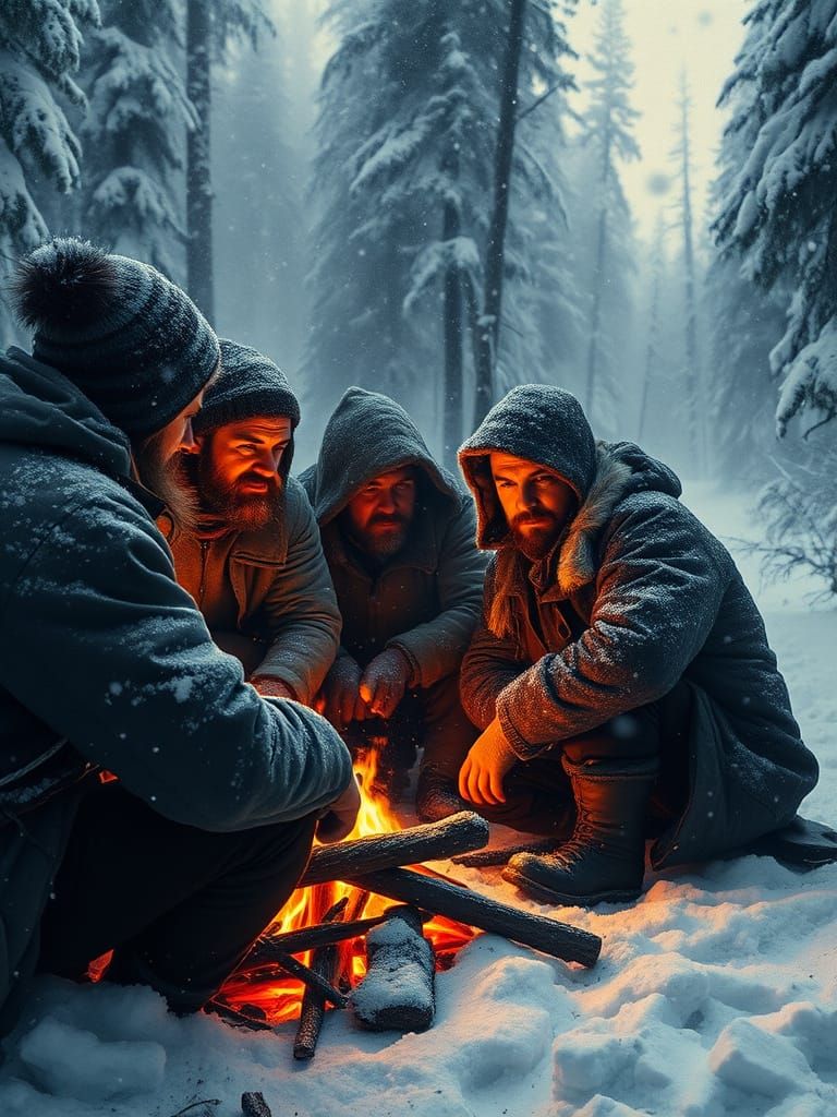 Men Find Solace in Winter Wilderness