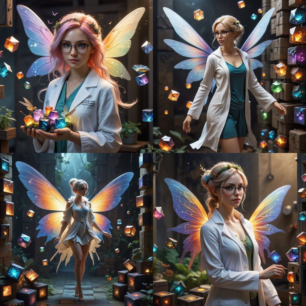 Scientific Fairy Catalogs Rainbow Gradient Cubes Filled with...