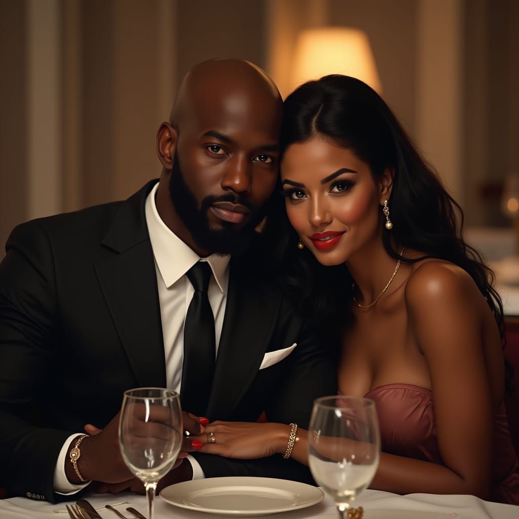 Hyper-Realistic Portrait of an African American Man in Luxur...