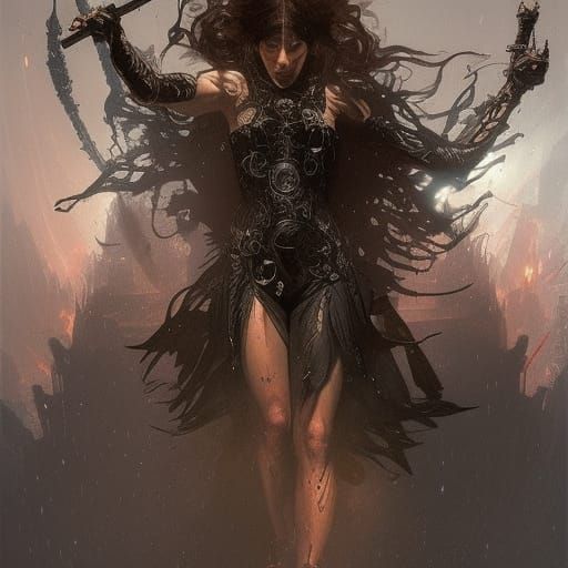 Dark Fantasy Heavy Metal God in 8K