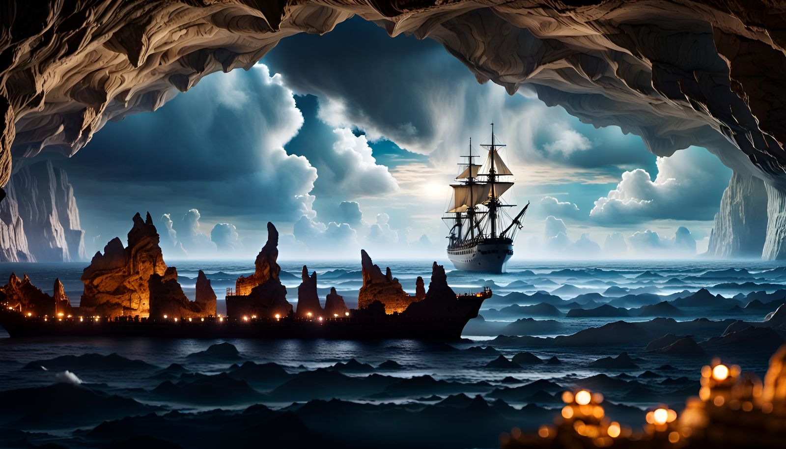Ships Sailing in a Subterranean Cavern: Photography