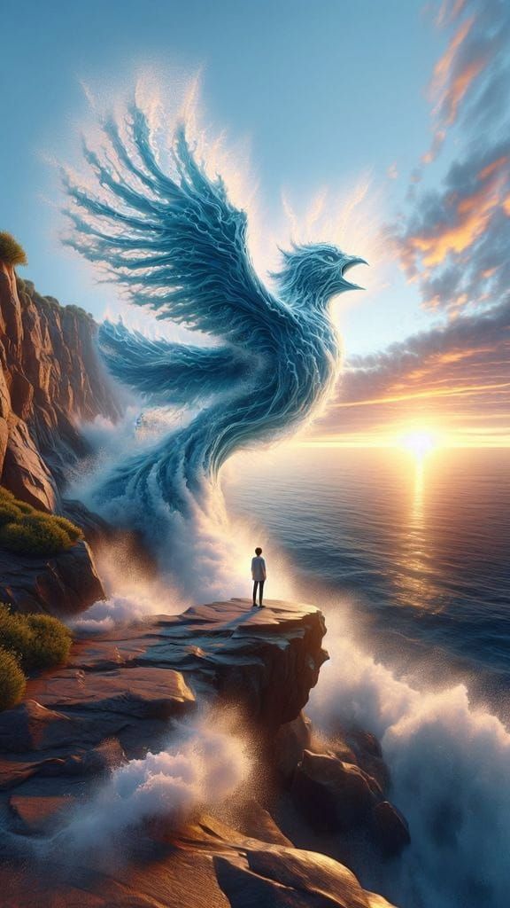 Smooth Mist: White Water Splash with Brown Hues