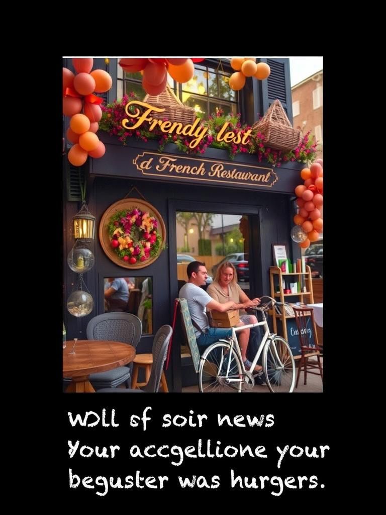 Elegant French Restaurant Advertisement