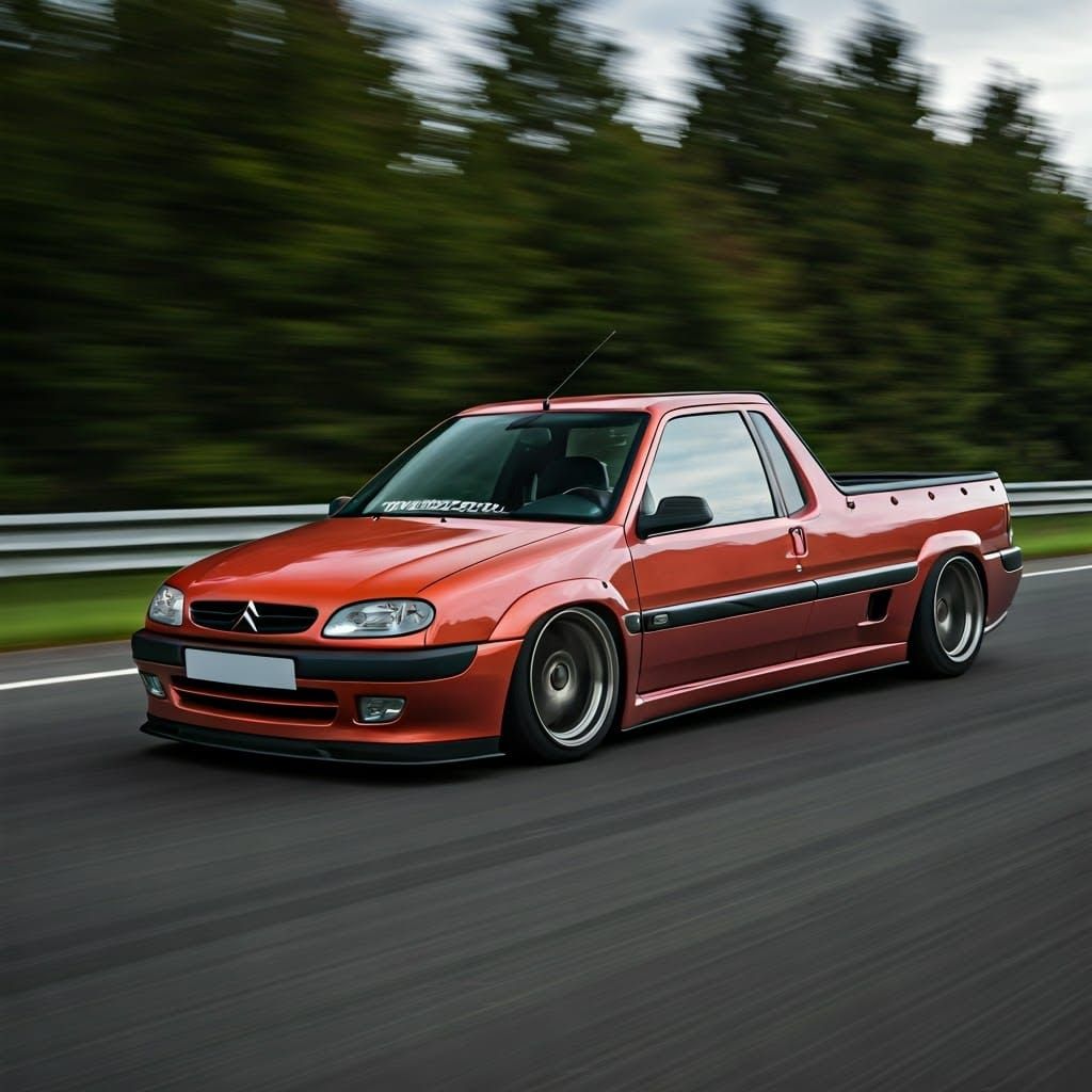 Steampunk Citroën Saxo Ute: Full-Throttle French Masterpiece
