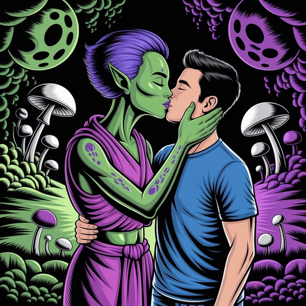 Alien World Romance in Vibrant Colors