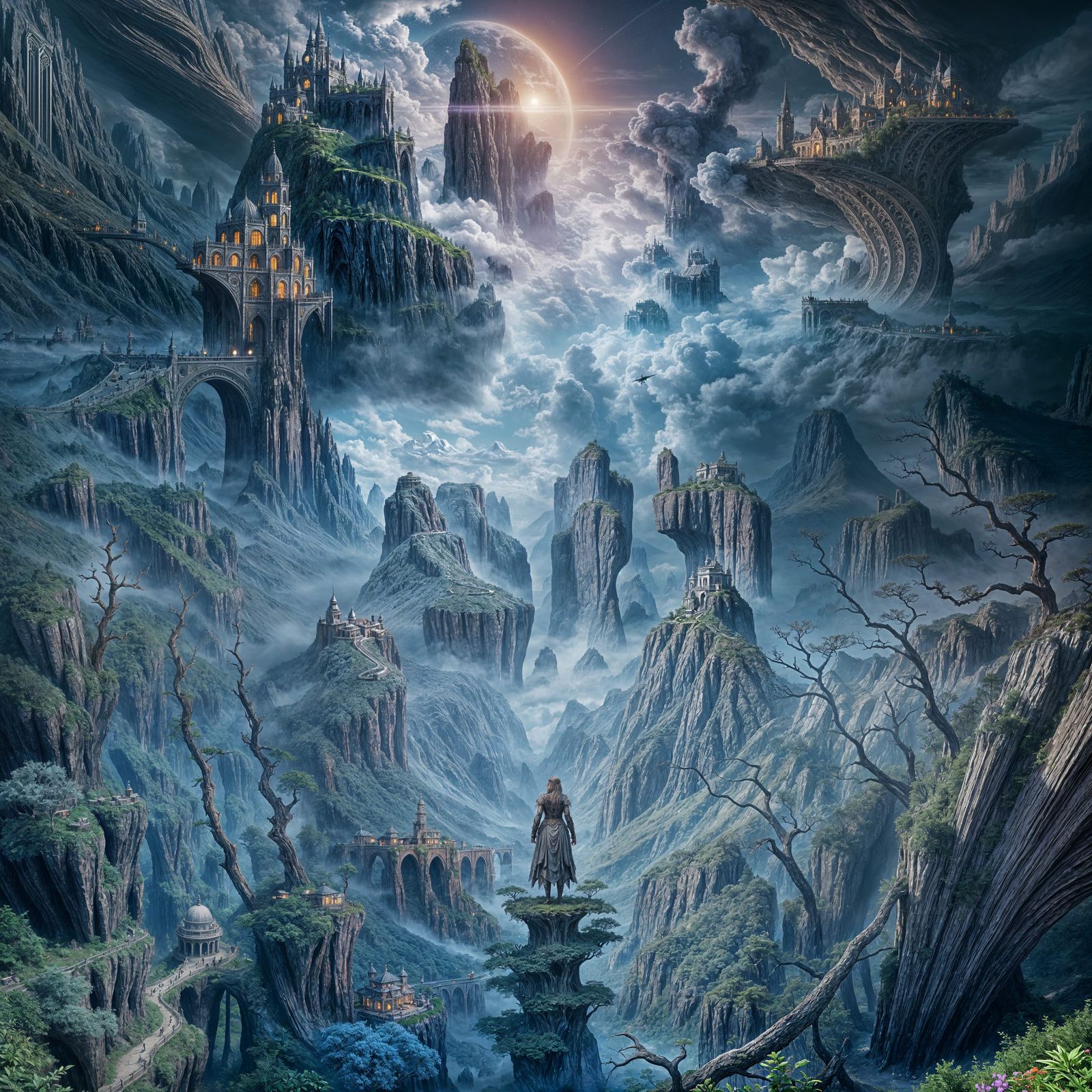 Ethereal Dreamscape in Vibrant Fantasy Style