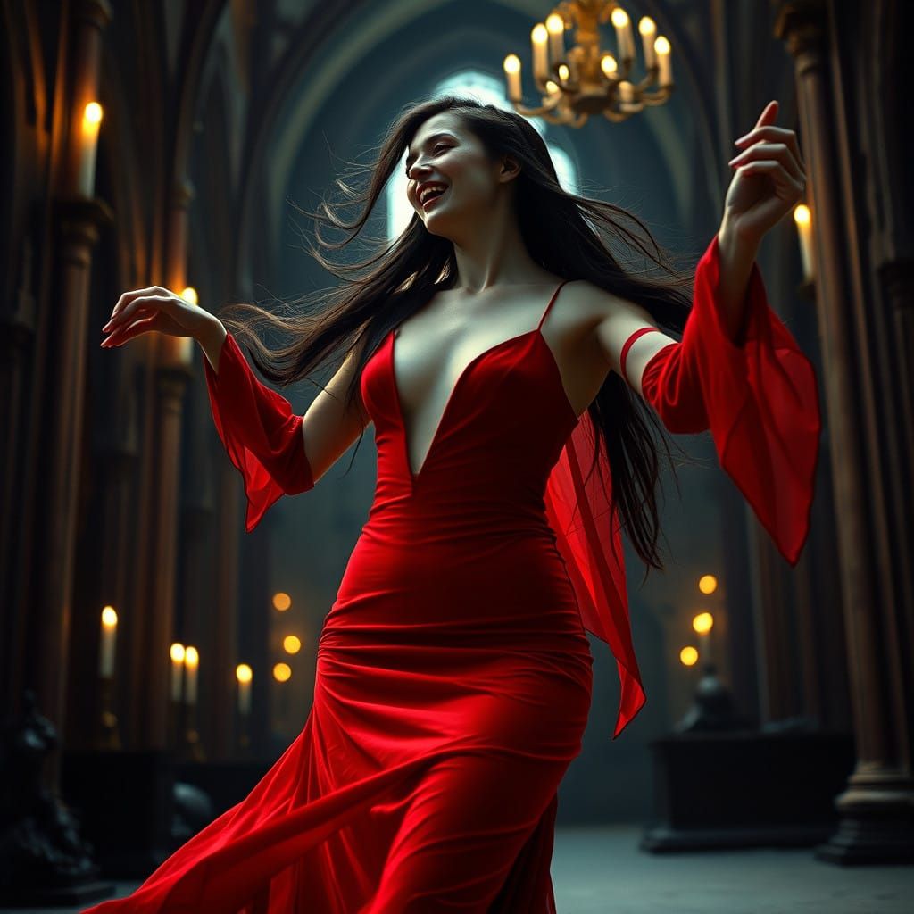 Mystical Priestess in Gothic Reverie