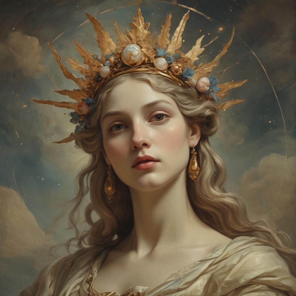 Cosmic Goddess in Old Masters Style