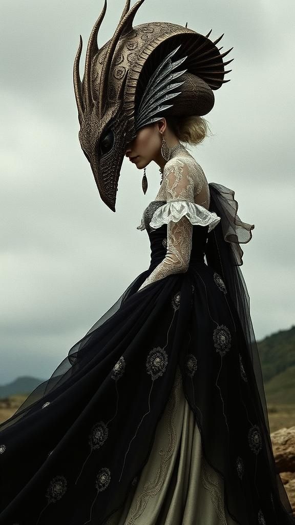 Dramatic Bride Portrait in Theatrical Style