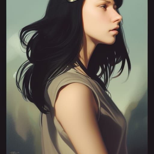 Teenage Girl Portrait in Hyperdetailed Art Style