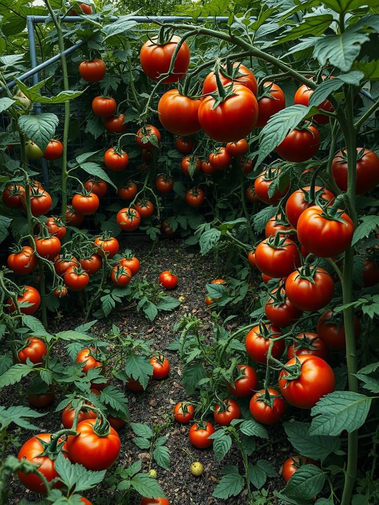 Ferocious Killer Tomatoes Dominate a Wild Garden