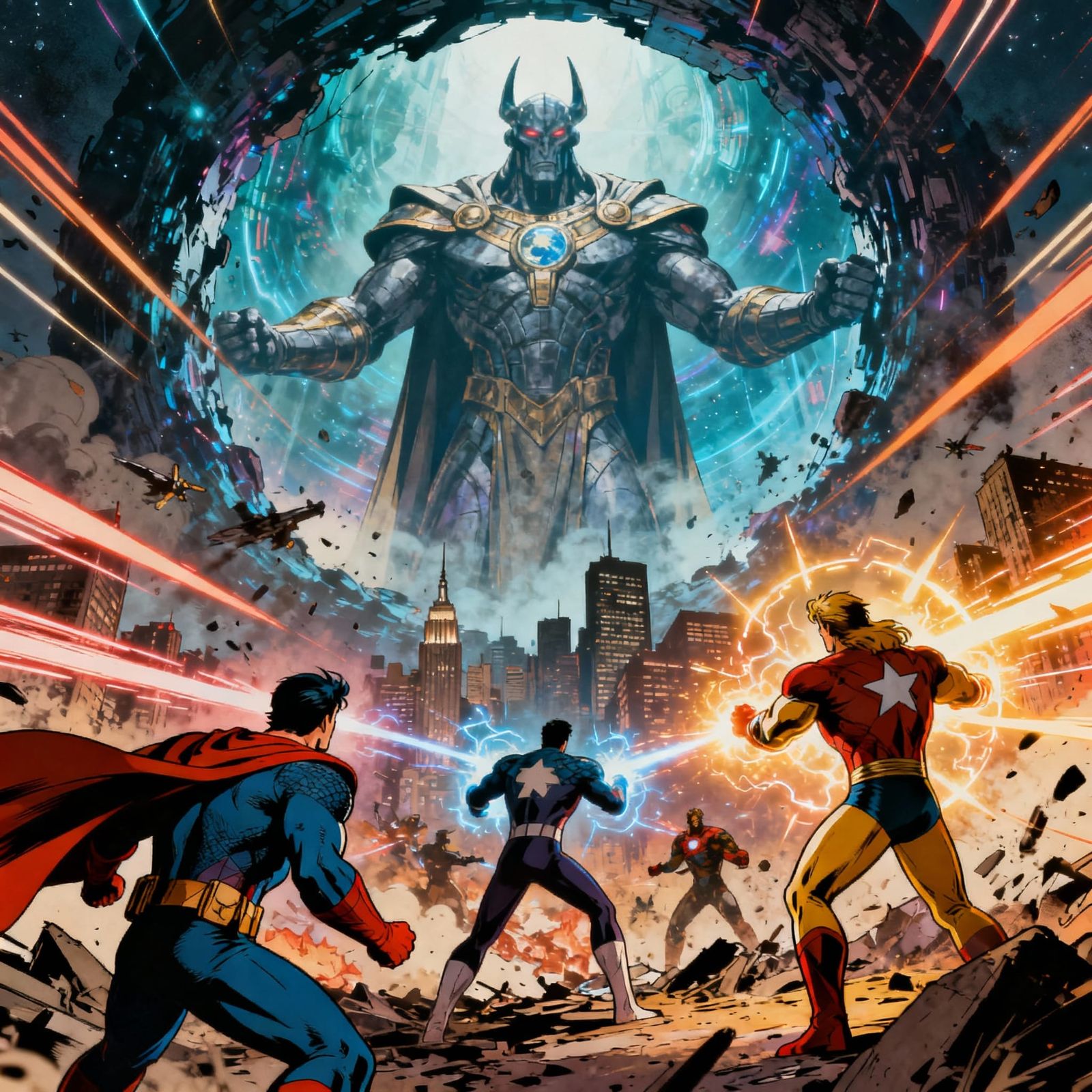 Arishem the Judge Emerges Above Battle-Torn City in Anime St...