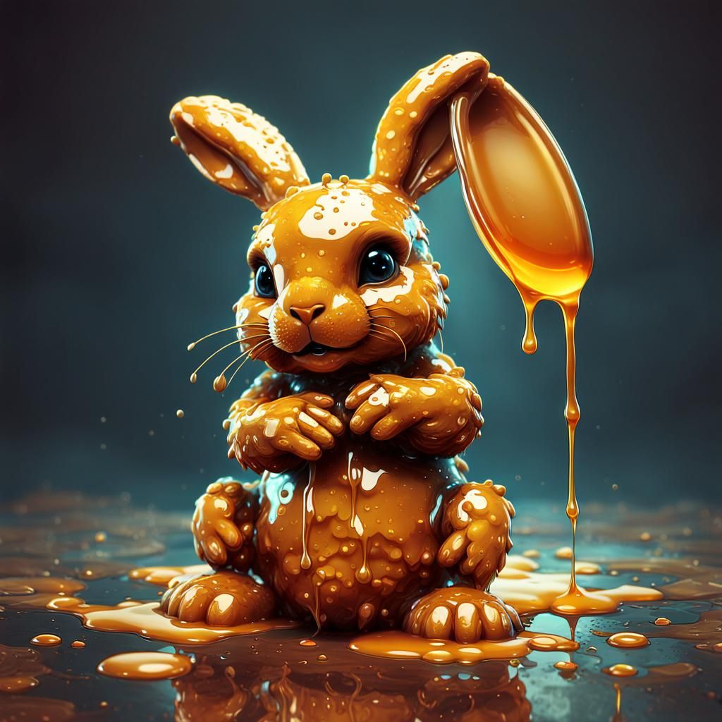 Honey Bunny: Detailed 3D Digital Art