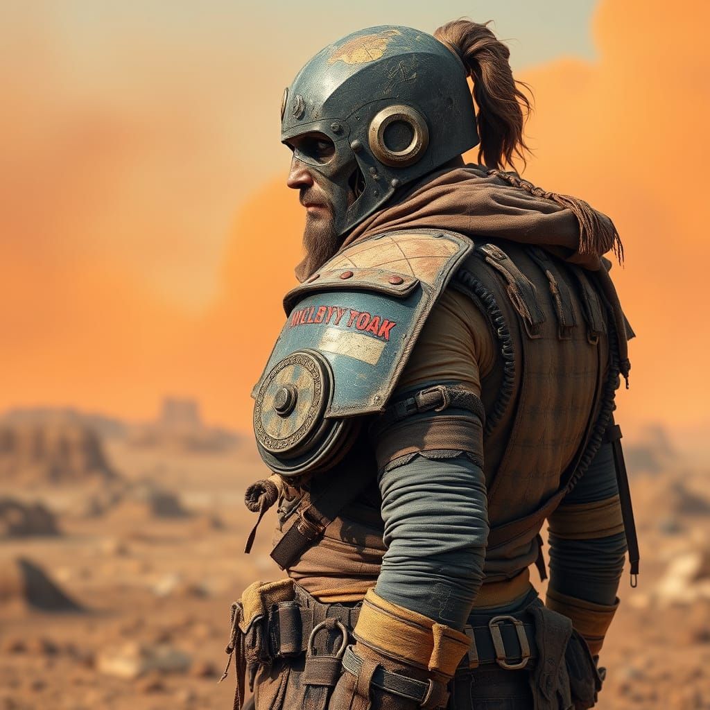 Warrior of the Wasteland in Heavy-Duty Salvagewear