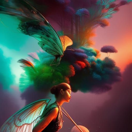 Bioluminescent Peacock Wins: A Luminous Digital Art