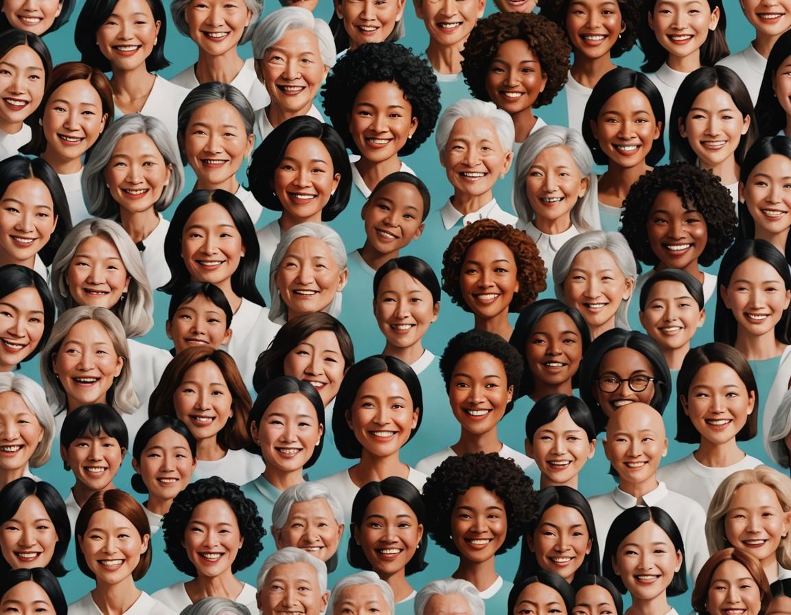 Diverse Women Portrait in Volumetric Lighting