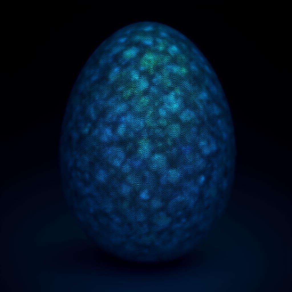 Iridescent Beetle Wing Easter Egg in Opulent Colors