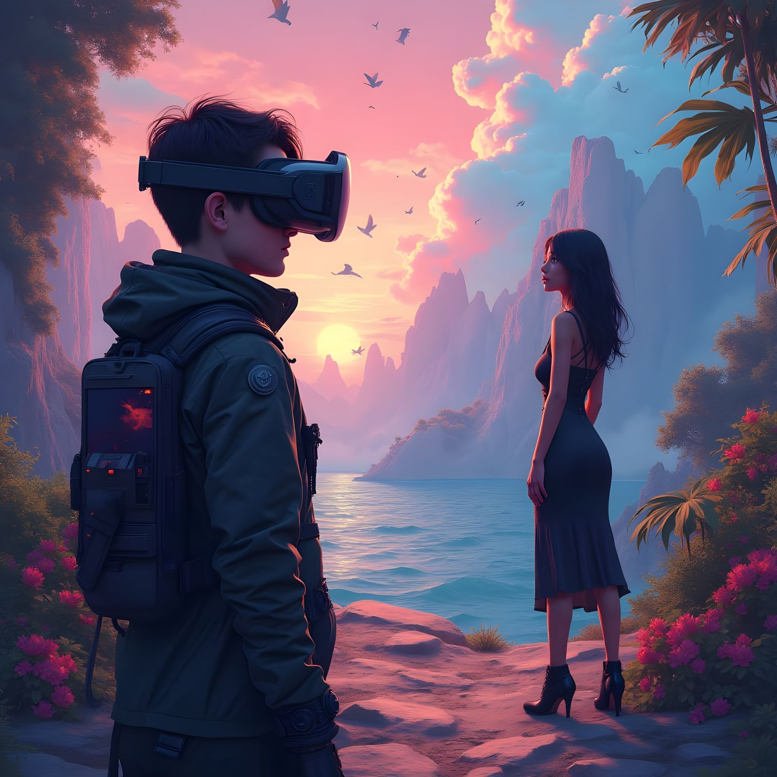 VR Immersion: A Detailed Matte Painting