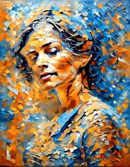 Gustav Klimt Self-Portrait in Ornate Gold Style