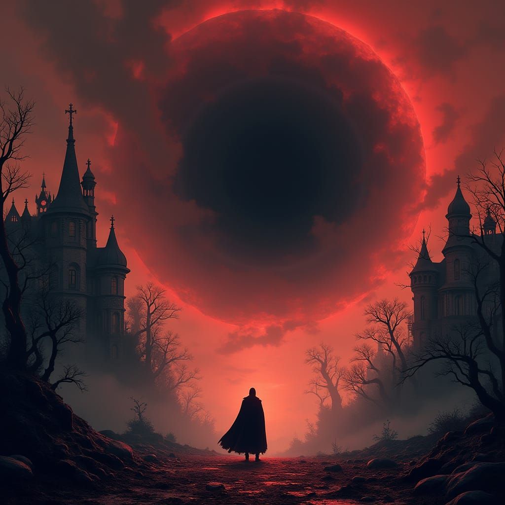 Gothic Apocalypse: Dark World Consumed by Black Hole