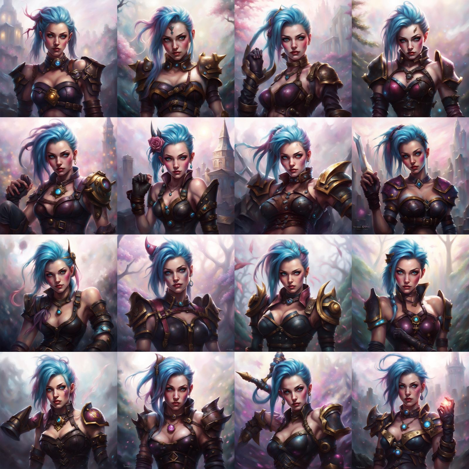 Fantasy Woman in Leather Armor