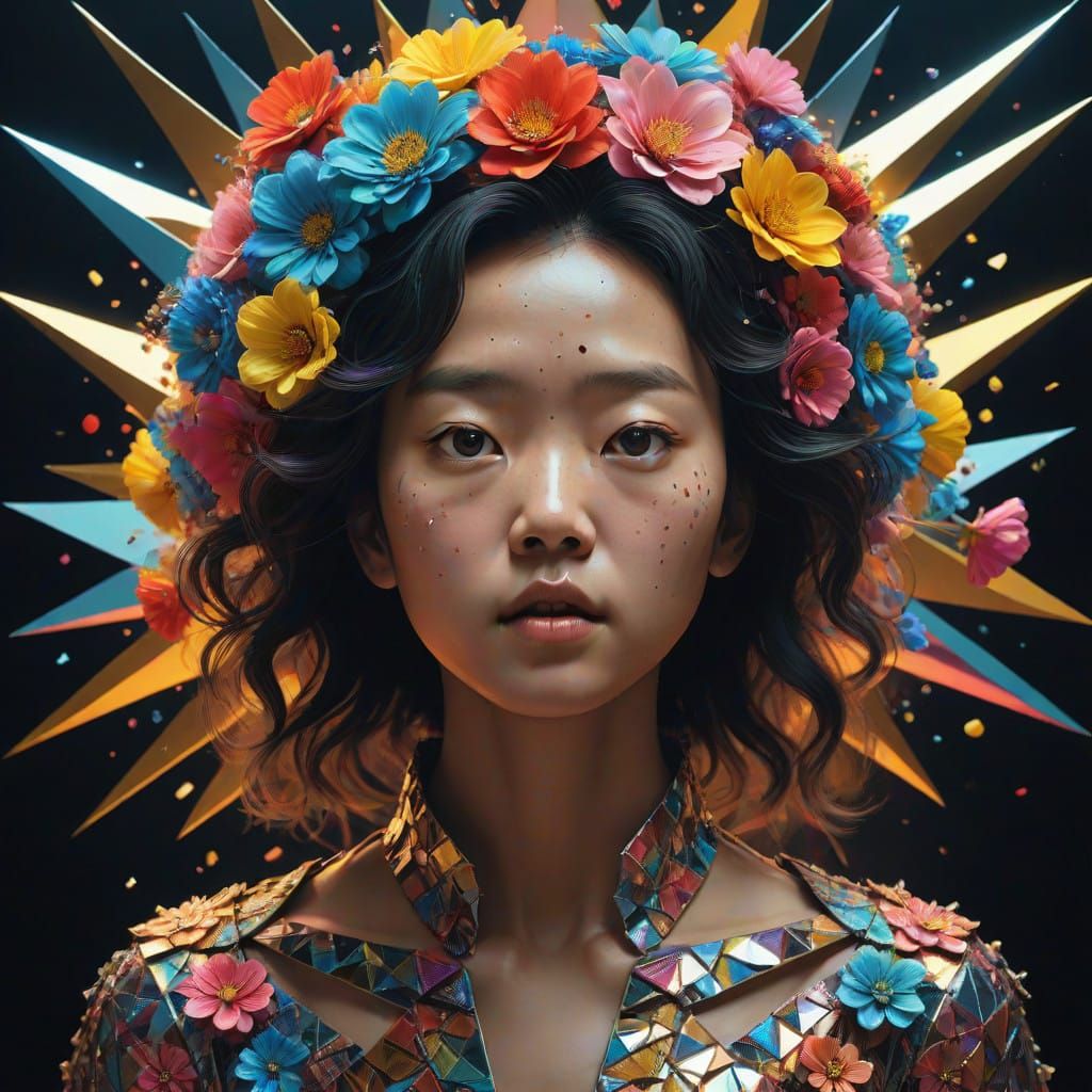 Vibrant Mathematical Tapestry in Hyperrealistic Detail