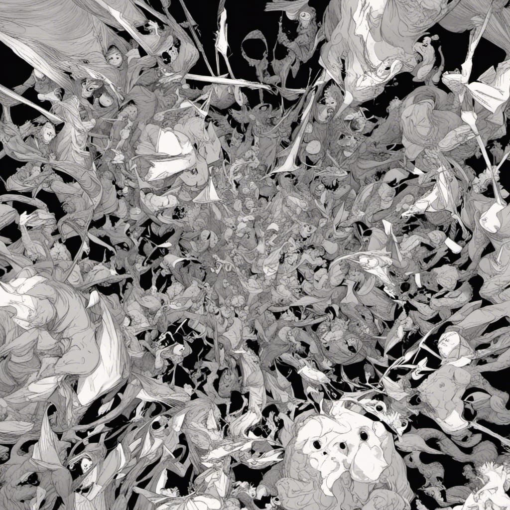 Abstract AI Interpretation of Chaos