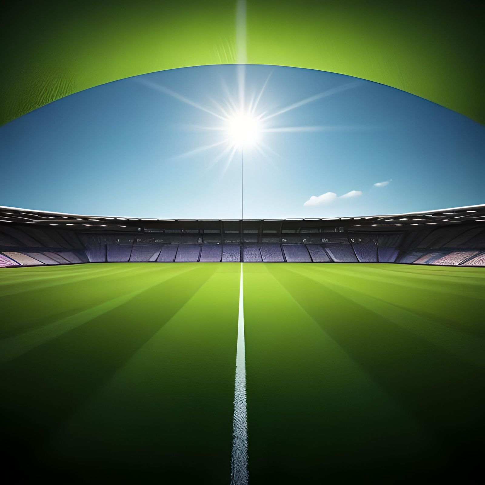 Soccer Ball on Green Field in Stadium