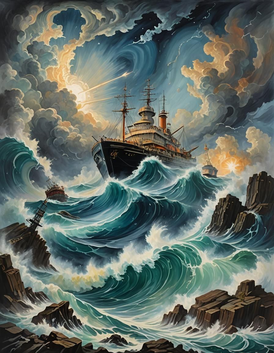 Stormy Neptune's Fury Unleashed