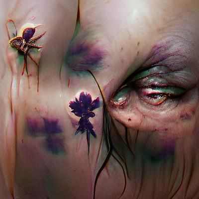 Sinister Bruises and Flowers, Greg Rutkowski Style