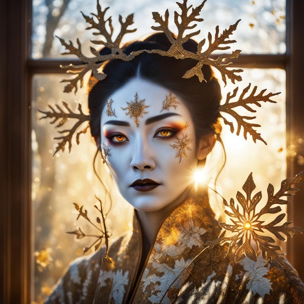 Nordic Celestial Creature Awakens at Autumn Dawn