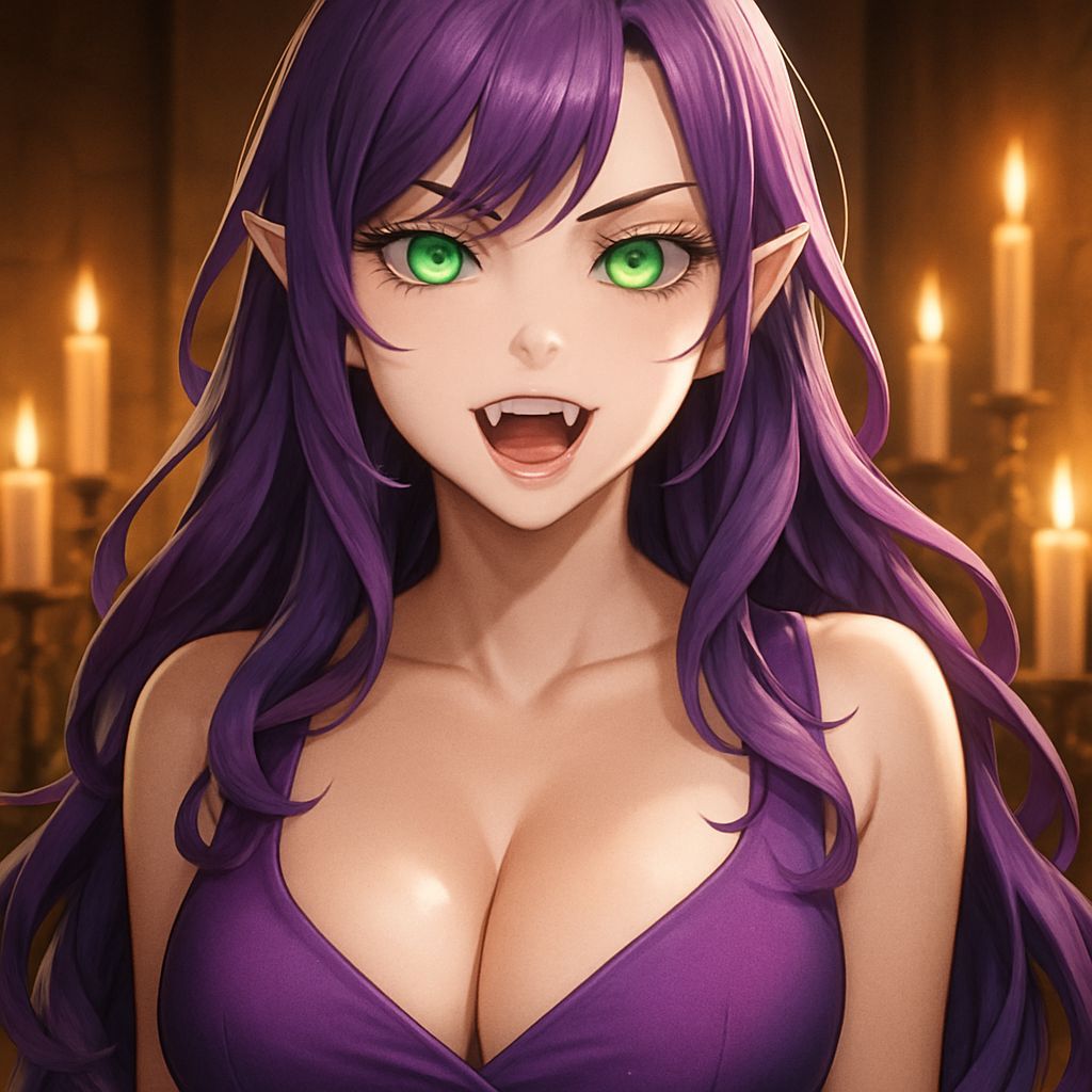 Ethereal Vampire in Candlelit Abode