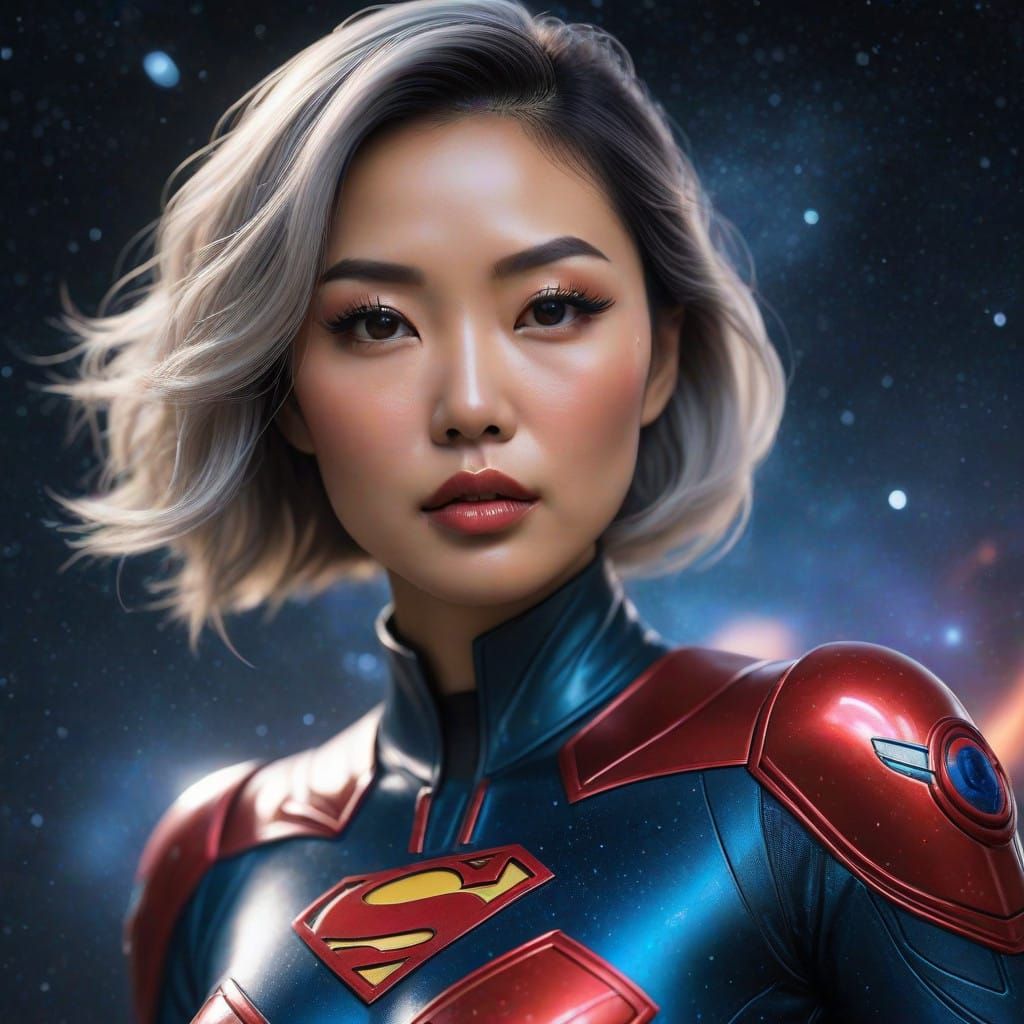 Sensual Superwoman Soars Through the Cosmos