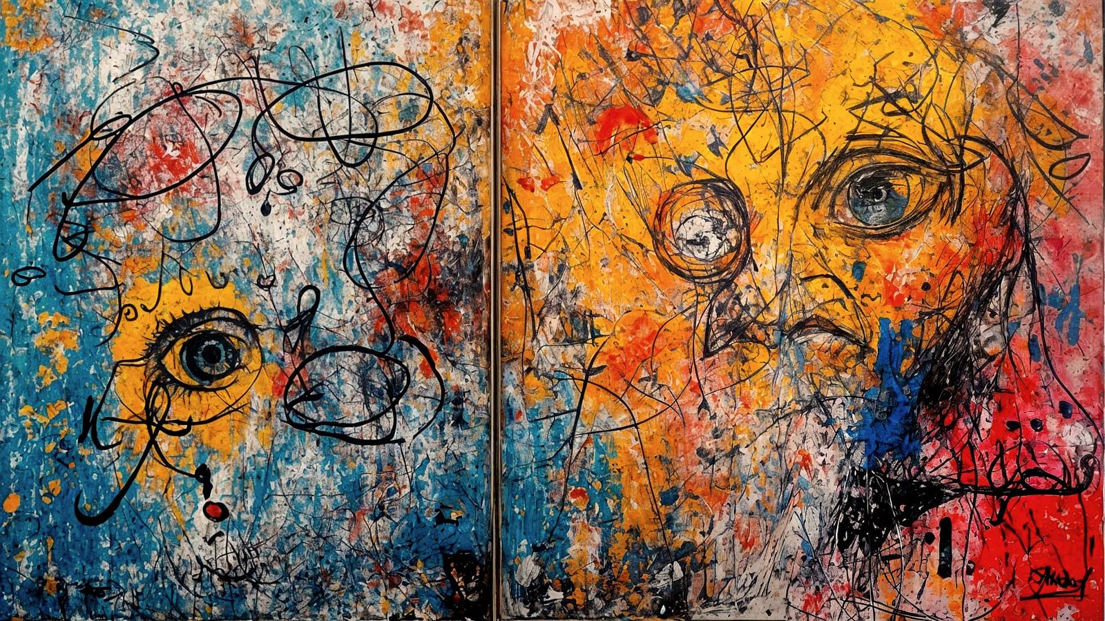 Abstract Scribbles Art: AI Generated