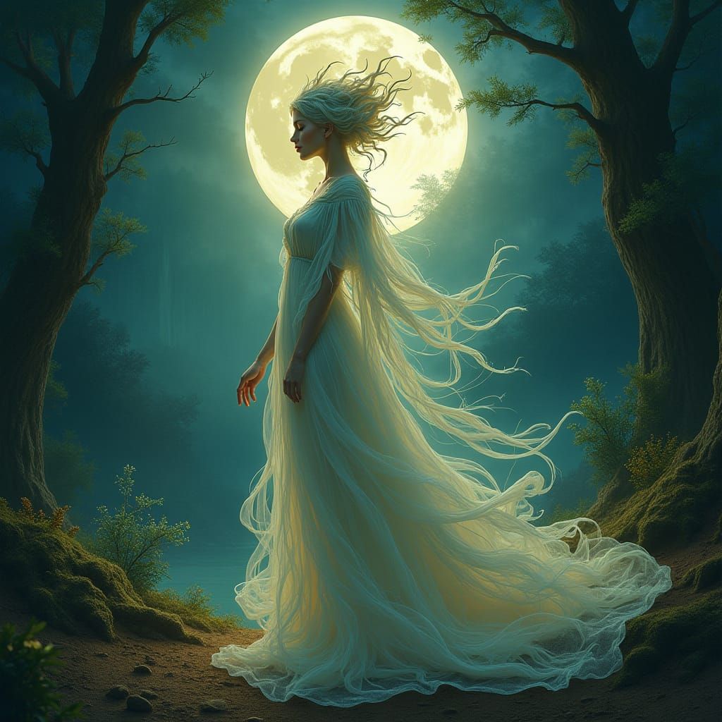 Ethereal Hybrids in Mystical Forest, Surrealist Dreamscape