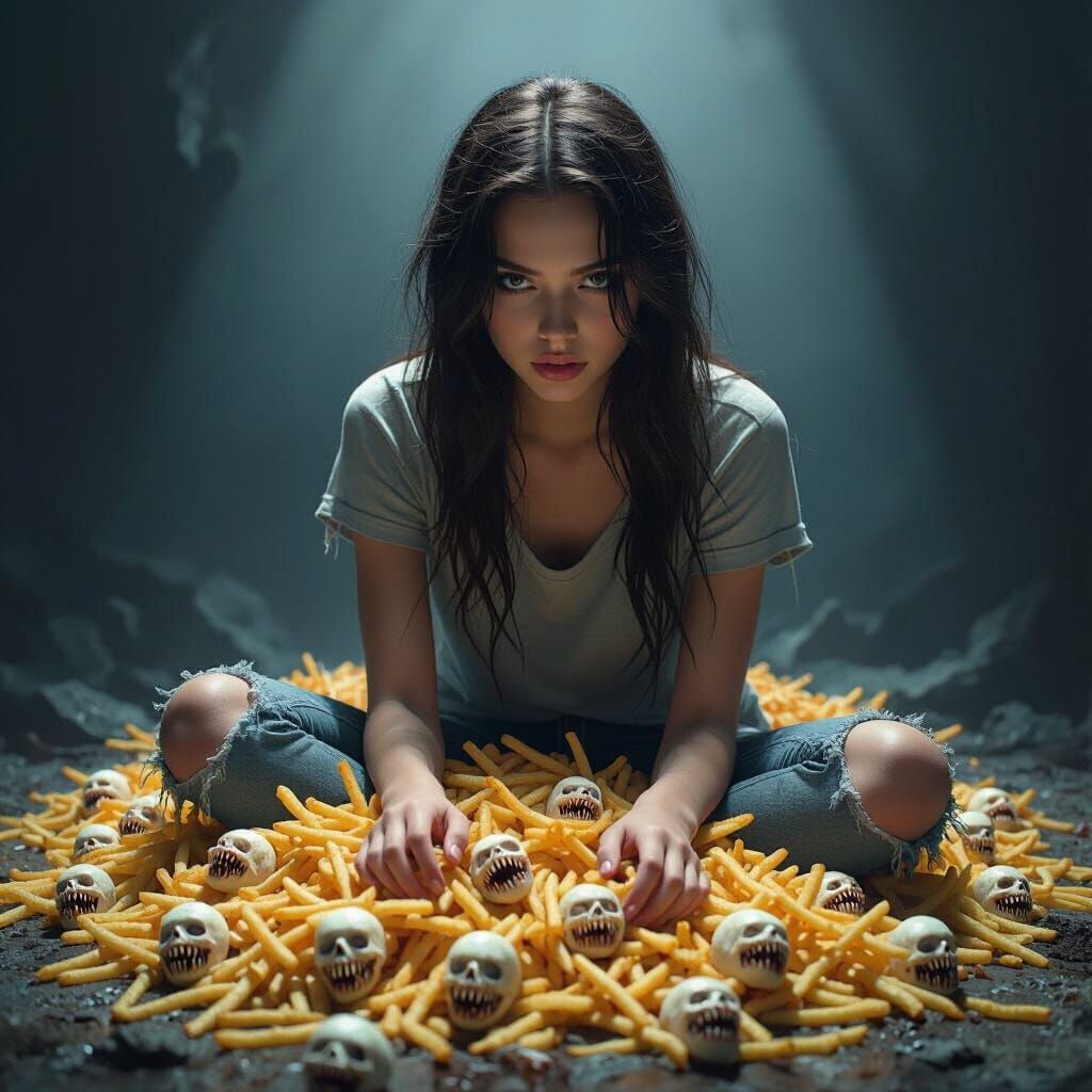 Fries of Terror: A Dark Fantasy Illustration