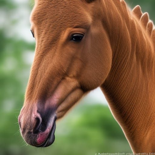 Adorable Giraffe Horse Concept Art in 8K