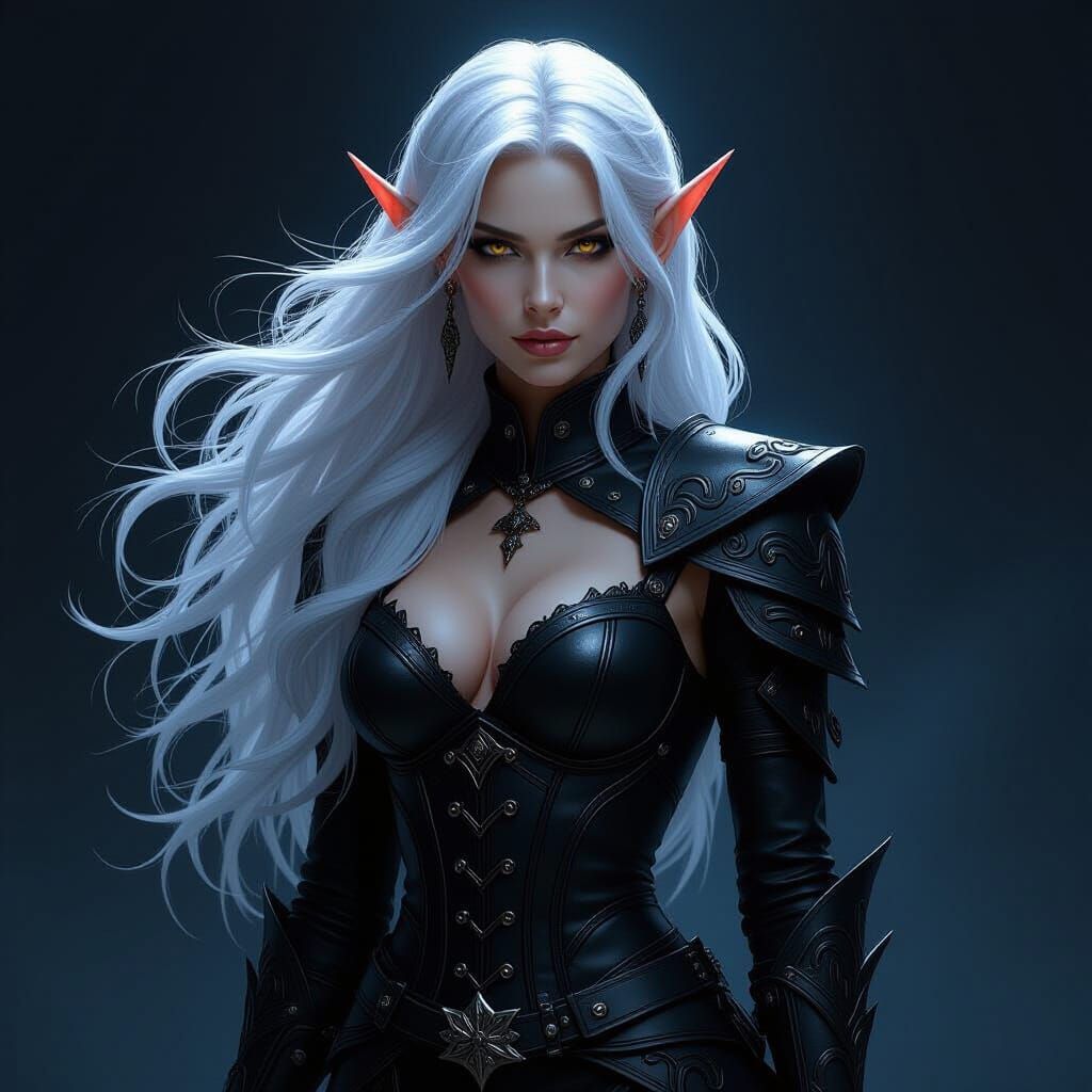 Ethereal Dark Elf in Moody Mystical Style