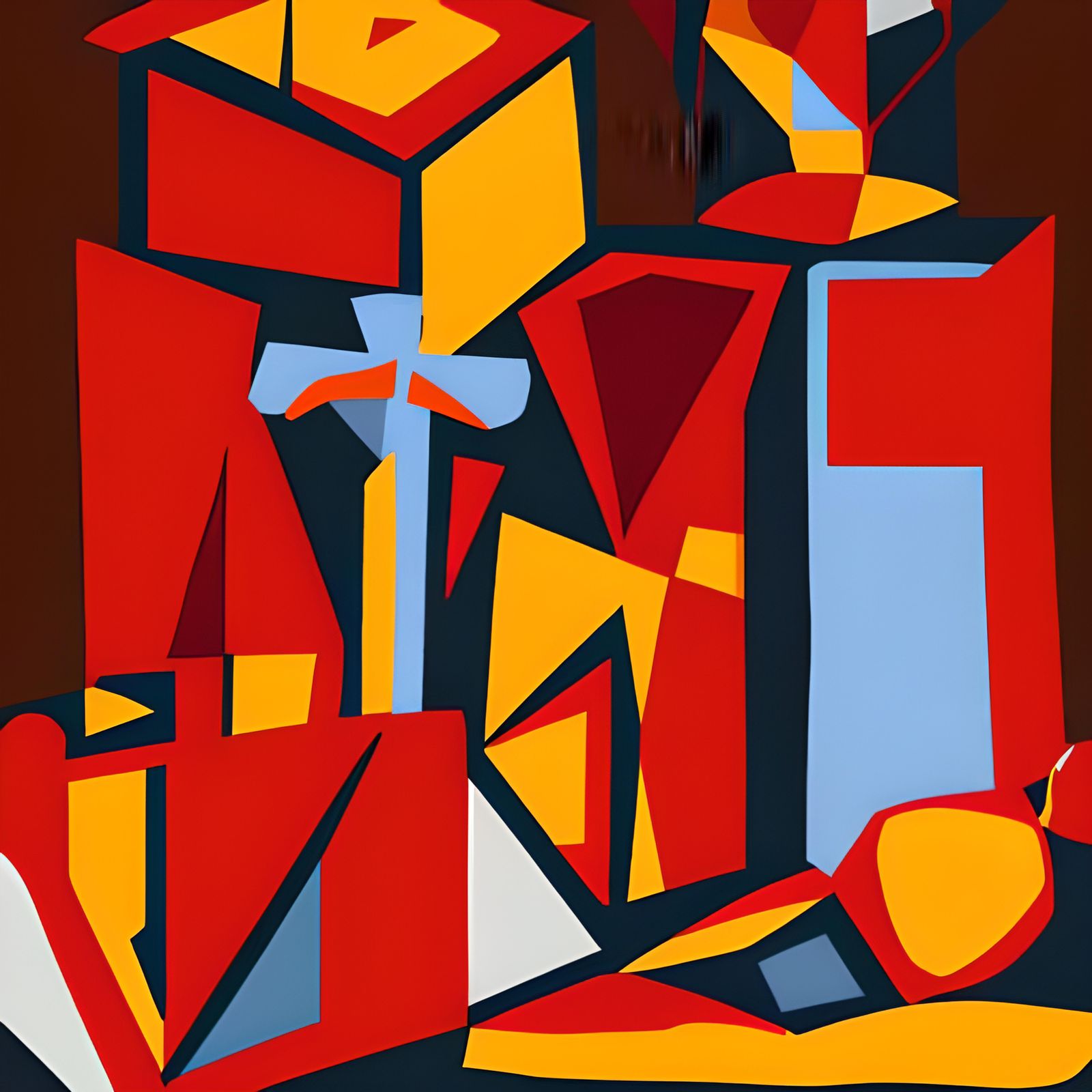 Abstract Cubist Tantrum in Euclidean Geometry