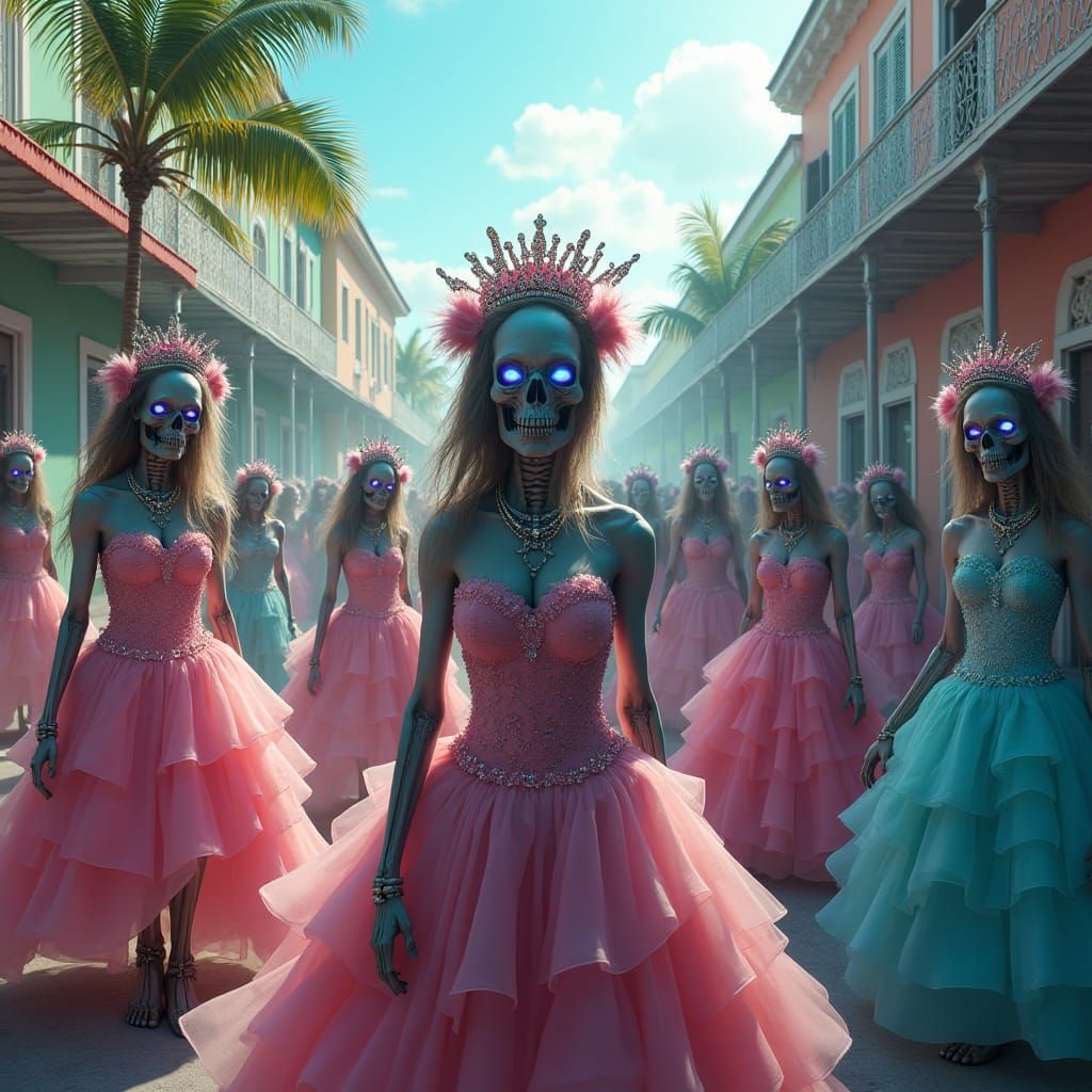 Zombie Horde Invades Key West as Fantasy Art
