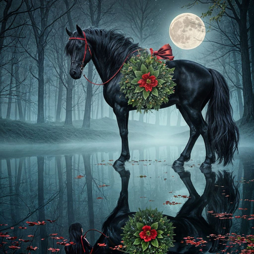 Majestic Fantasy Stallion Adorns Christmas