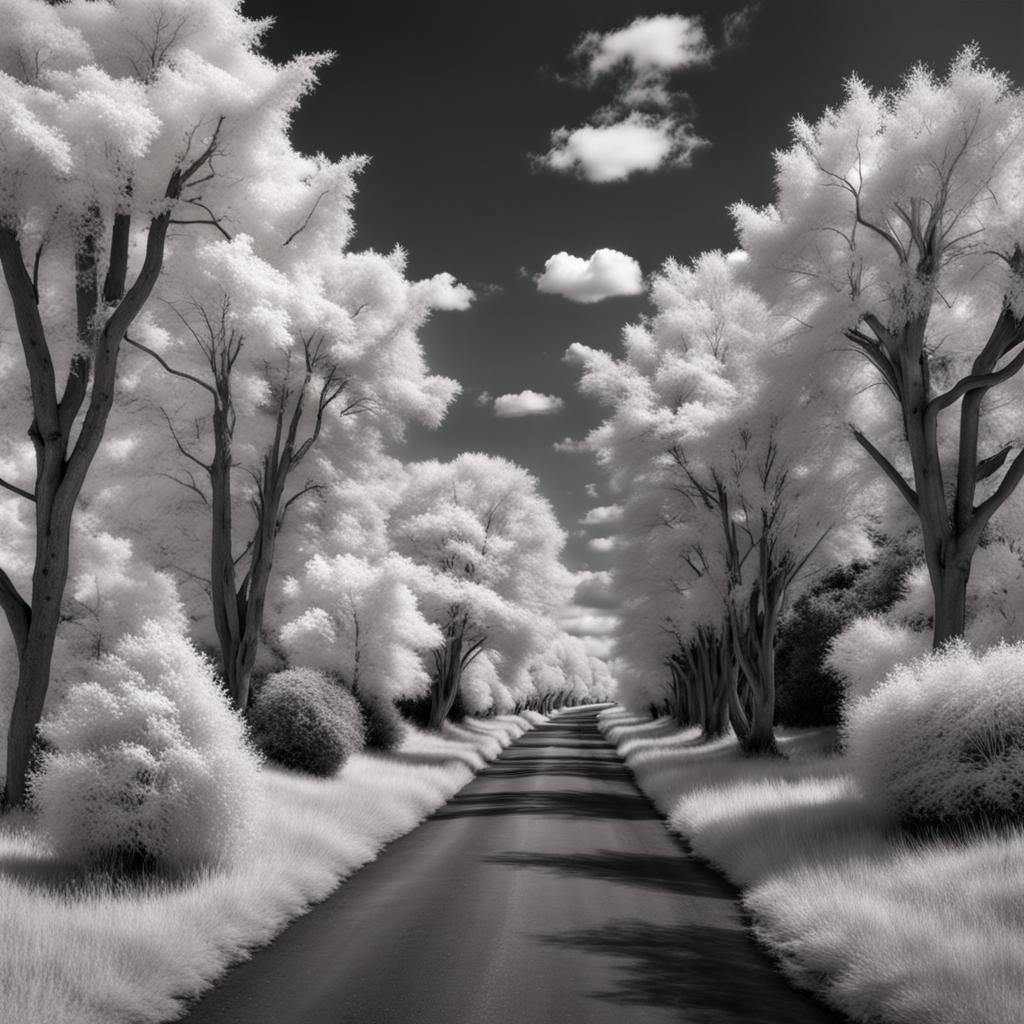 Abstract Infrared Greyscale Pattern