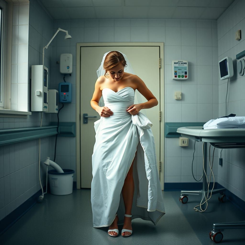Bride Removes Wedding Dress in Hospital Ward