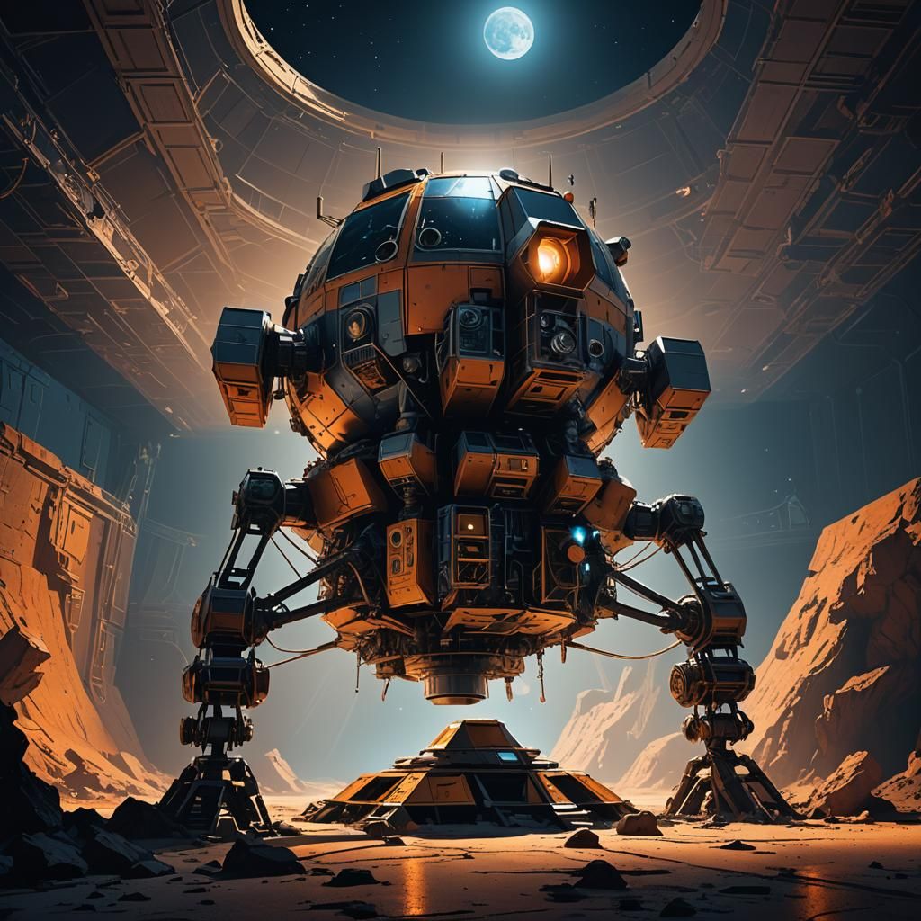 Lunar Module in Moon Museum: Fantasy Concept Art