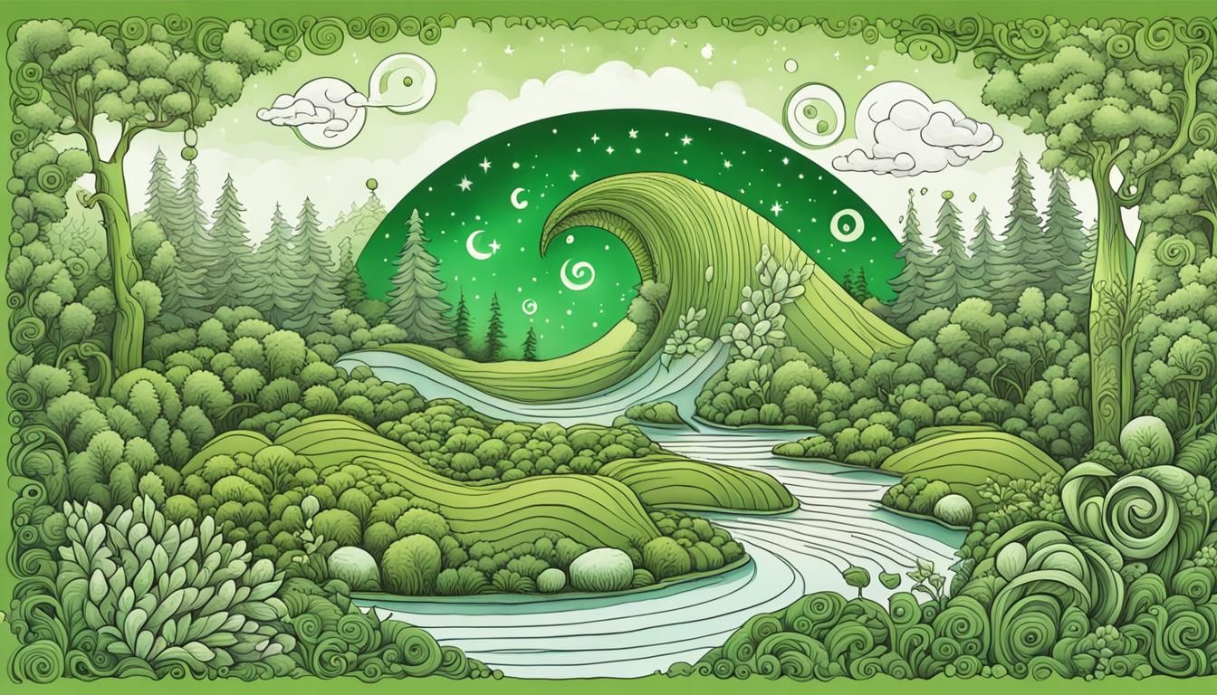 Love's Quantum Wave: A Fractal Zentangle